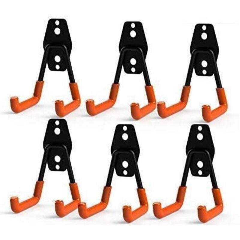 Robuste, doppelte Garagenhaken aus Stahl zur Aufbewahrung von Elektrowerkzeugen. Kleine U-förmige Haken (6er-Pack) – Heimwerkerbedarf ›Aufbewahrung