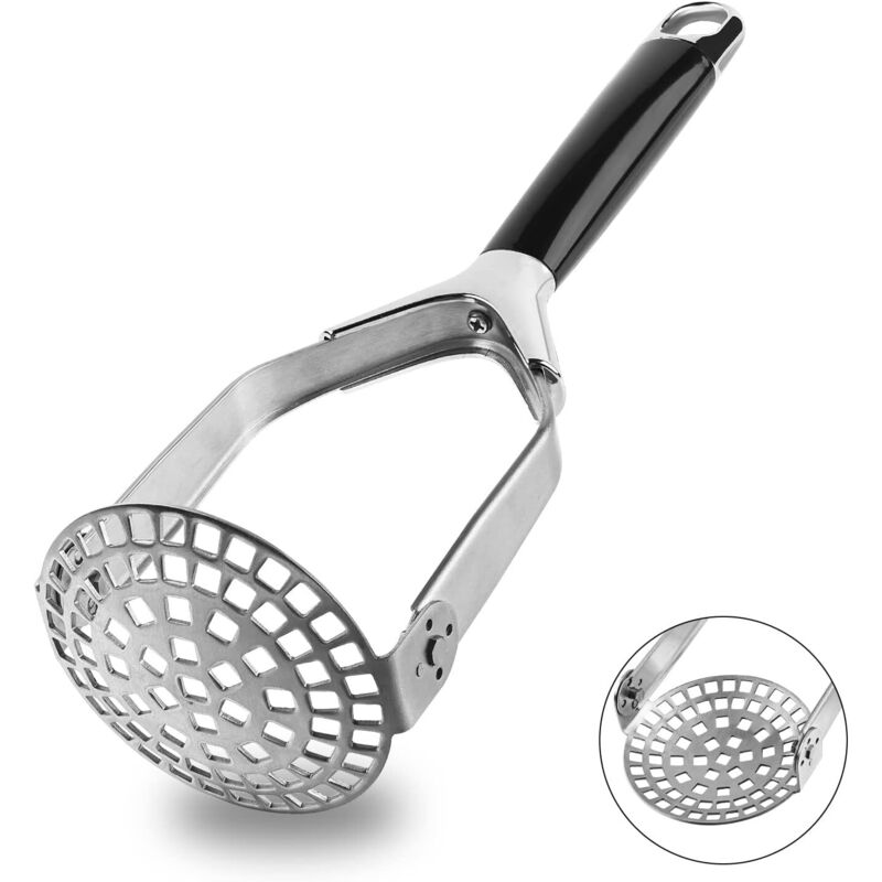 Robuster Kartoffelstampfer aus Edelstahl, faltbares Küchengerät zum Pürieren und Zerkleinern von Lebensmitteln/Kartoffeln, perfekt für Avocados,