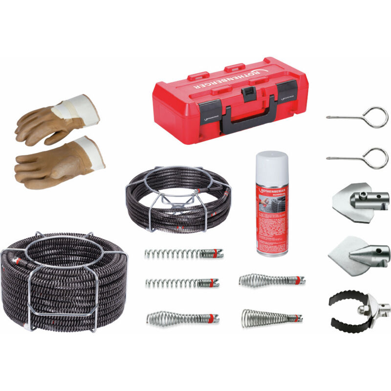 Rothenberger - Spiralen-/Werkzeugset 16tlg.m.Standardspiralen 16-22mm