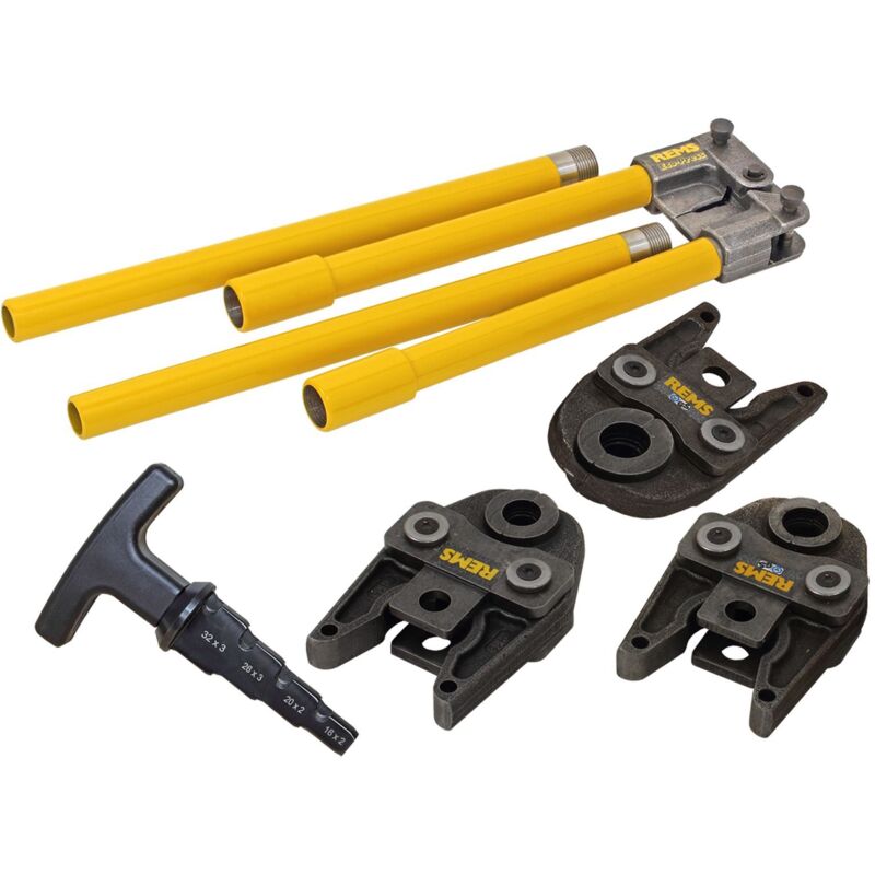 Rohrinstallation REMS Fitting - Manuelle Pressmaschine Set mit Pressbacken TH