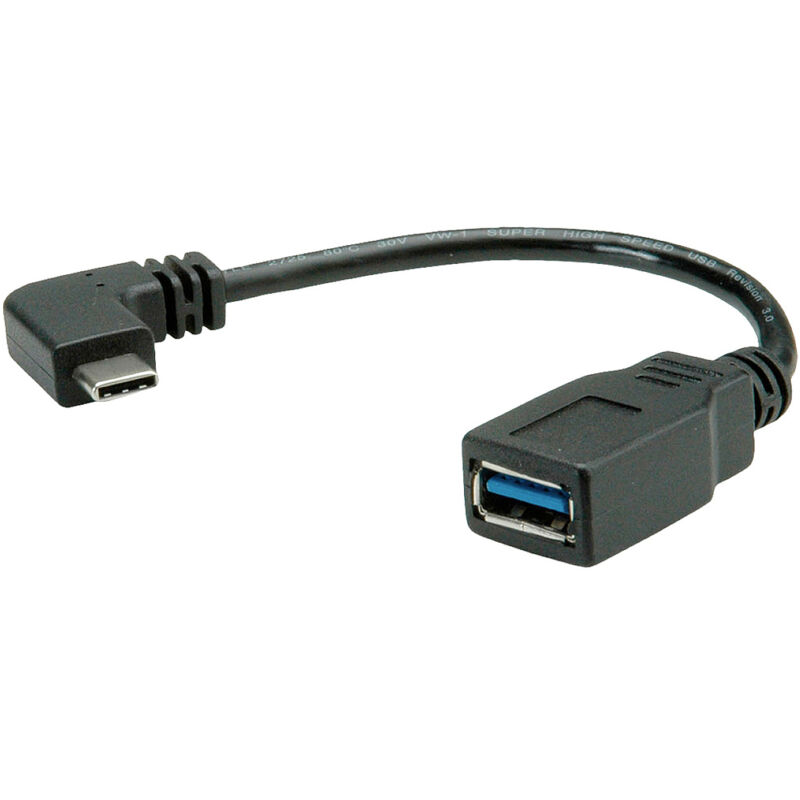 USB-Kabel usb 3.2 Gen1 (usb 3.0 / usb 3.1 Gen1) usb-c® Stecker, usb-a Buchse 0.15 m Schwarz - Roline