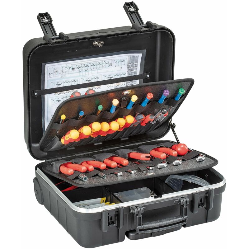 Wemag Werkzeugkoffer mit Rollen 5000 Gramm schwarz