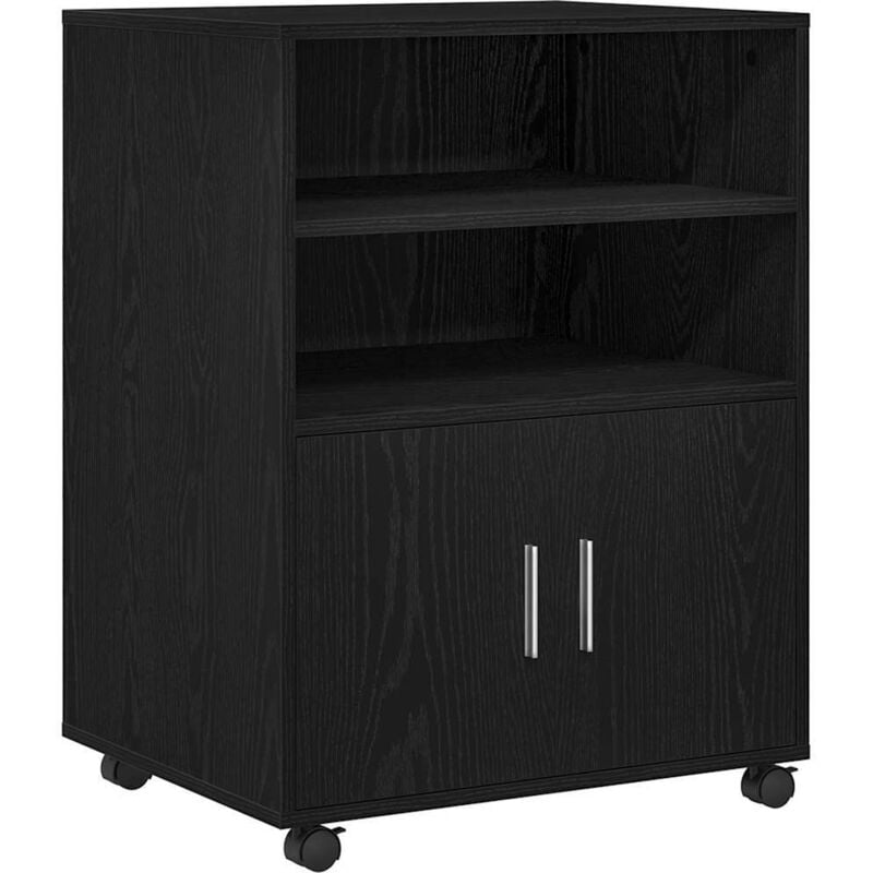 Rollschrank Schwarze Eiche 60 x 48 x 81 cm Holzwerkstoff Vidaxl