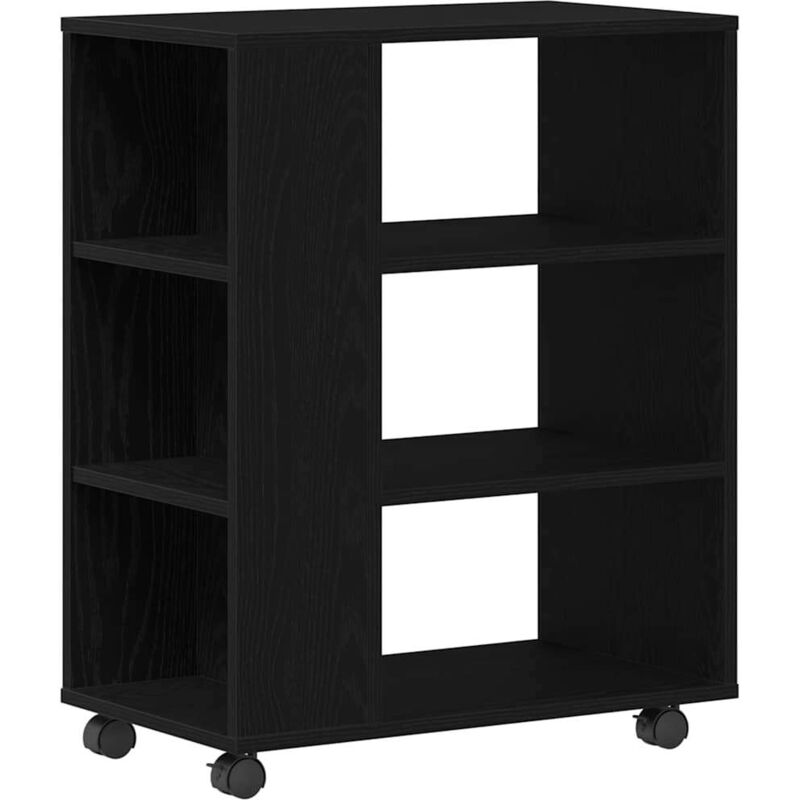 Vidaxl - Rollschrank Schwarz Eiche 60x35x75 cm Material