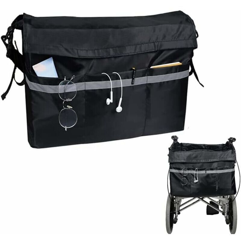 Rollstuhl-Aufbewahrungstasche, große Rollstuhl-Aufbewahrungstasche, wasserdichter Rollstuhl-Rucksack, Aufbewahrungstasche mit Reflektorstreifen für