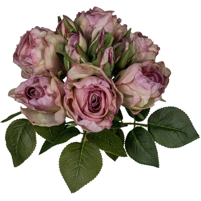 Rosenstrauß 30 cm helllila Kunstblumen langlebige Deko Künstliche Blüten