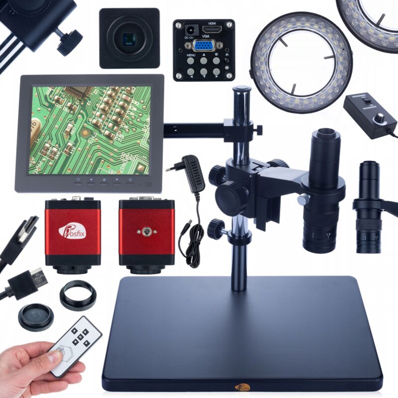 Rosfix Earth Pro MCEP-0,5X Digitalmikroskop + Scorpius Pro Kamera KMSP-HDMI-USBI + Beleuchtung + Draco Red Kamera