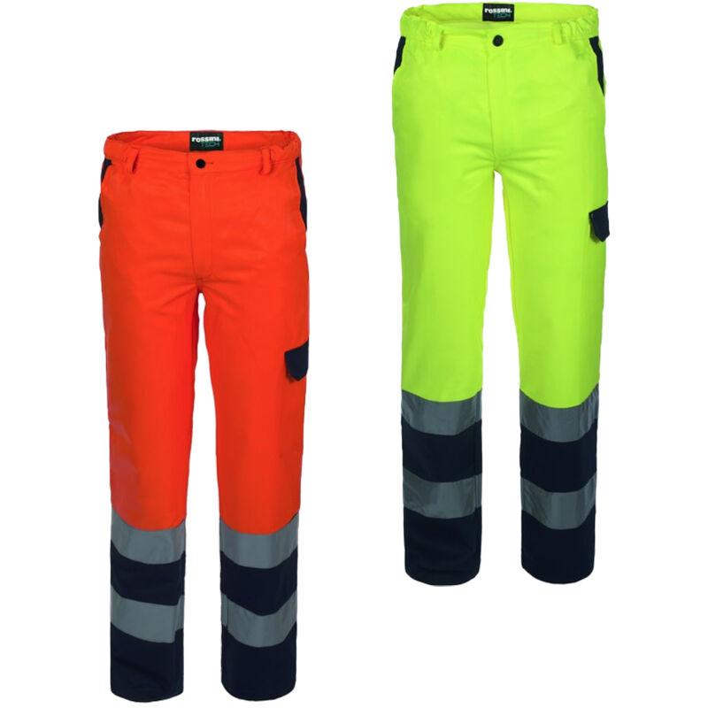 Rossini Bicolore Hi-Vis Warnschutz-Arbeitshose - XXL - Gelb