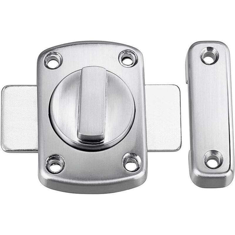 Rotary Door Latch Lock with Six Bolts, Door/Window Latch (Silver White)