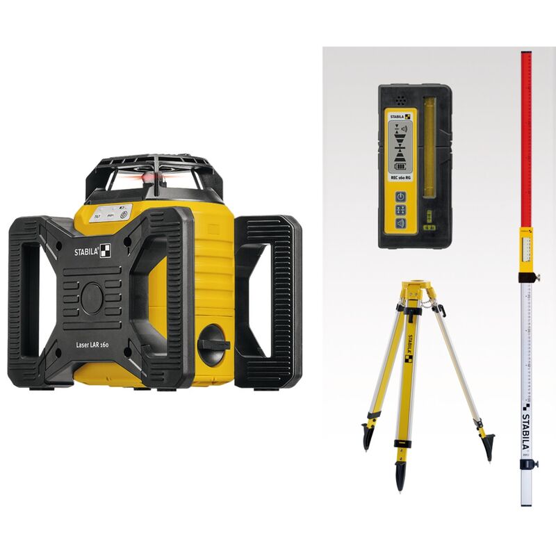 Stabila - Rotationslaser lar 160, 7-teiliges Set mit Receiver und Baustativ