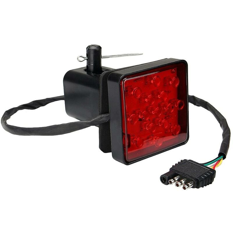 Rote 15 LED 2 Zoll Anhänger LKW Anhängerkupplung Anhängerkupplung Empfänger Abdeckung Bremslicht mit Pin 12V