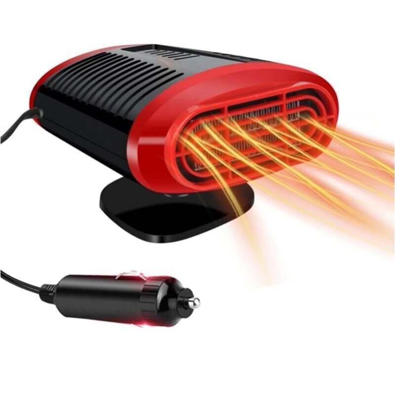 Rote 2-in-1-Autoheizung, 12 v, 150 w, Auto-Defogger-Heizung, tragbare Autoheizung mit Windschutzscheiben-Entfroster, tragbare Heizung für alle Autos