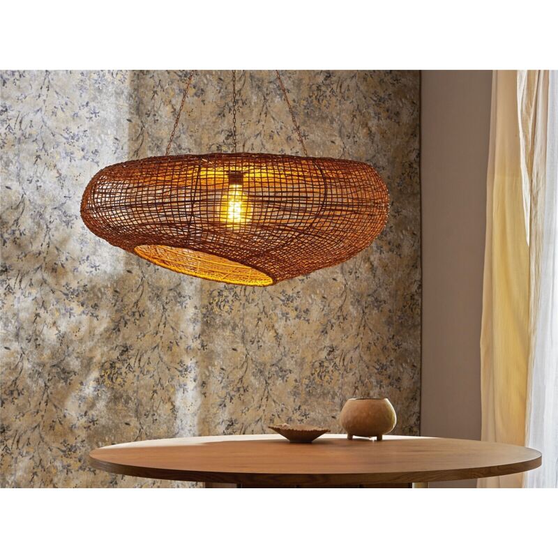 Rote Deckenlampe 80D cm. 80Dx31 cm