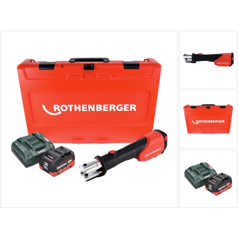 Rothenberger ROMAX 4000 CAS Akku Pressmaschine 18 V 34 kN + 1x Akku 10 Ah + Ladegerät + Koffer