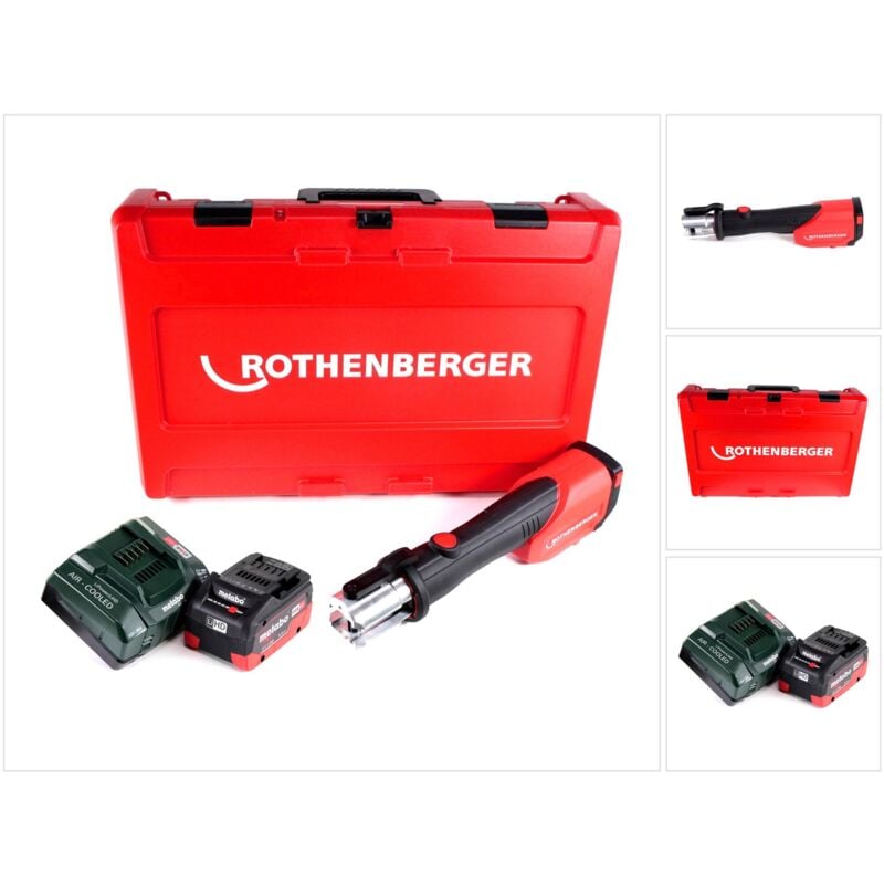 Rothenberger ROMAX 4000 CAS Akku Pressmaschine 18 V 34 kN + 1x Akku 5,5 Ah + Ladegerät + Koffer