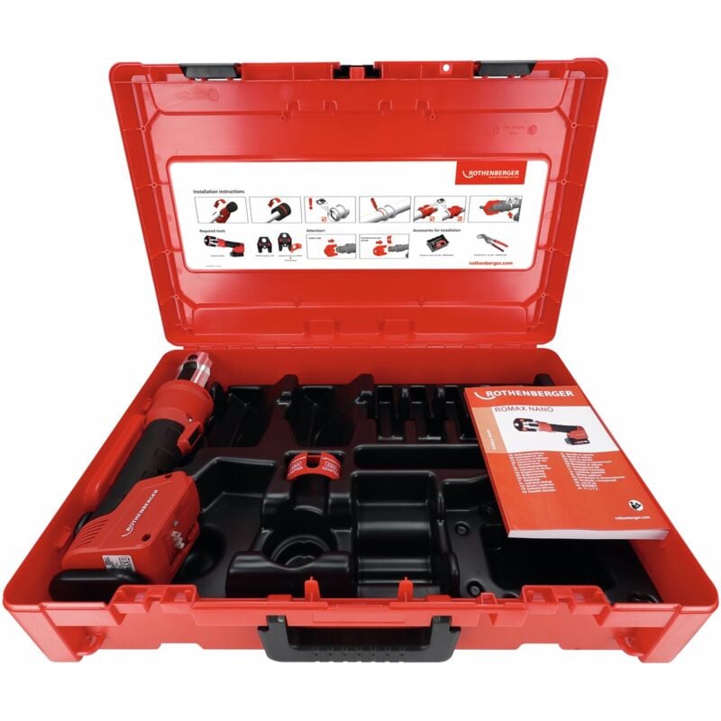 Rothenberger ROMAX NANO Grundmaschine CAS im ROCASE 6414 ohne Akku und Ladegerät