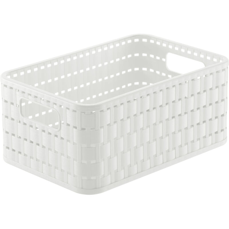 Rotho Korb Country A6, 4 L weiß Boxen, Körbchen & Kisten