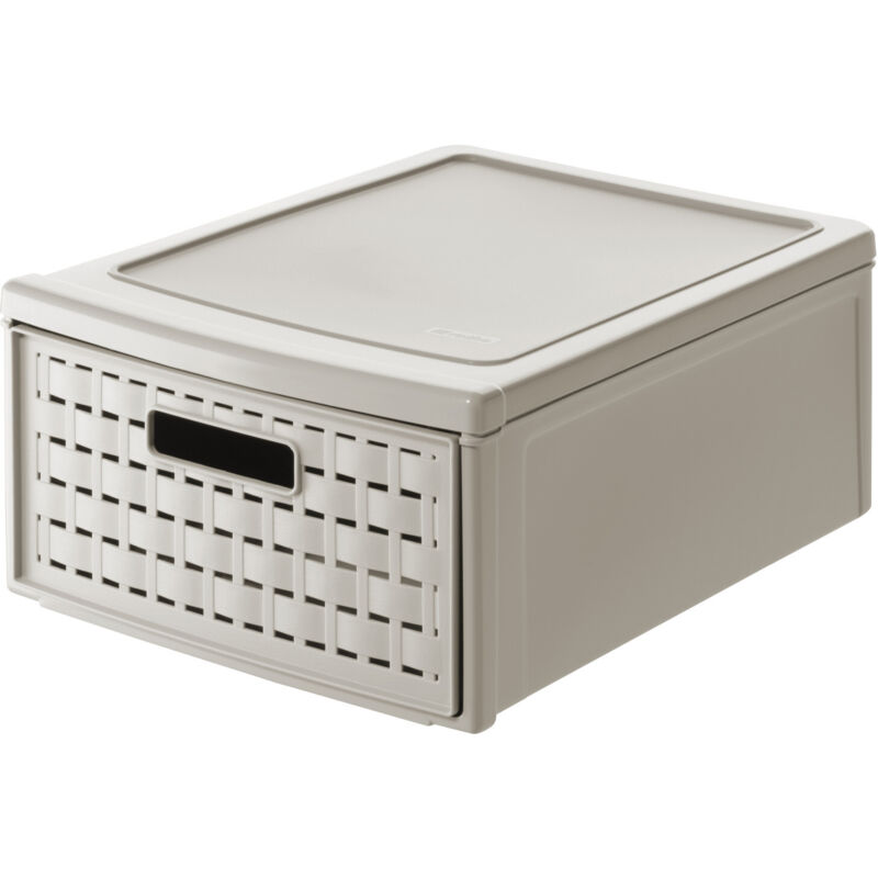 Rotho - Schubladenbox Country klein, 8,3 l cappuccino Boxen, Körbchen & Kisten