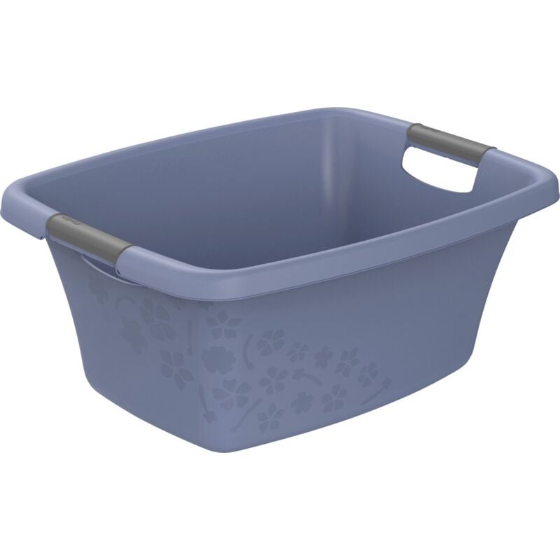 Rotho - Wäschewanne Flowers 25 l Wäschekorb Wäschesammler Griffe Wäsche Korb Box