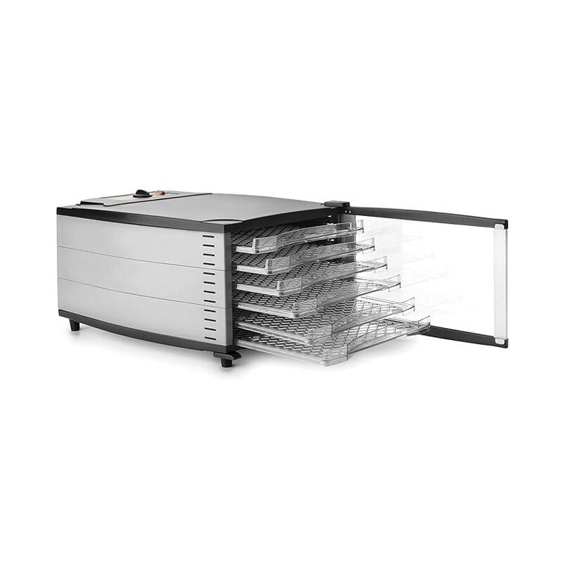 Rotierender Dörrapparat für Obst, Gemüse, Fleisch, Fisch, 6 Tabletts