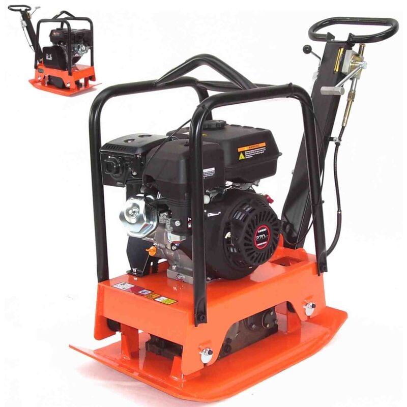 Apex - Rüttelplatte Verdichter 160kg 30kN 9PS reversierbar m. Fahrwerk Gummimatte 56121