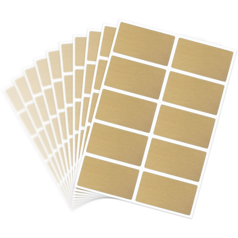 Rubbelaufkleber RECHTECKIG 42x23mm GOLD x100