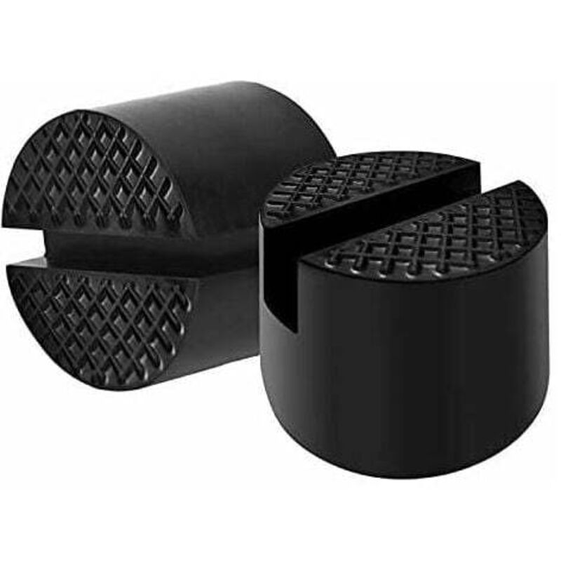 ZVD - Rubber Block Buffer Auto Hydraulic Jack Cushion Car Jack Solid Auto Lifts Protect The Underbody When Lifting The Car Diameter 48mm, (Black,2pcs)