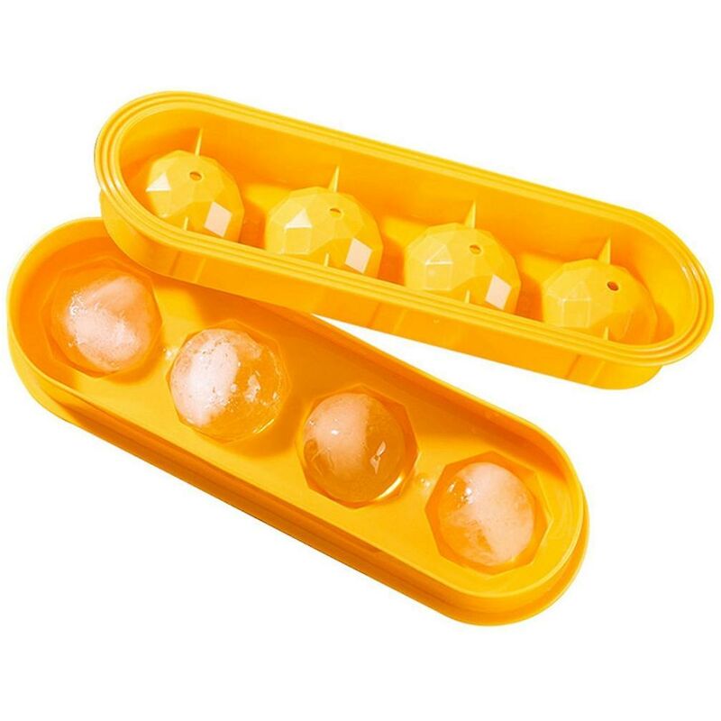 Runde Eiswürfelschale, wiederverwendbare, leicht zu lösende Eiskugelform für Whisky, Cocktails, Eiskugelform