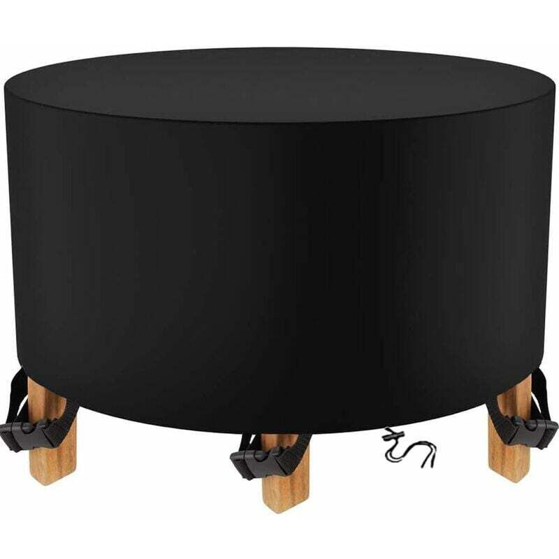 Runde Gartentischabdeckung 210D, Schutzhülle für Gartentische, Schutzhülle für Gartenmöbel, wasserdichte Schutzhülle für Gartenmöbel 150 x 150 cm