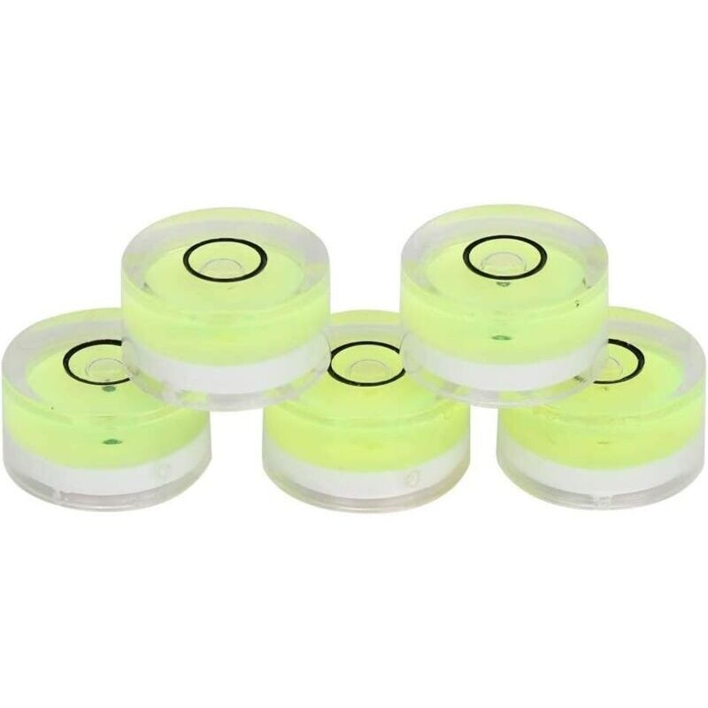 runde Wasserwaagen, Mini-Kreiswasserwaagen mit Neigungsmesser, Kreiswasserwaage für Stative, Plattenspieler, 15 x 8 mm