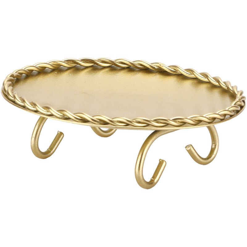 Runder Kerzenständer aus Schmiedeeisen, Kronleuchter aus Hanfspitze für Bürodekorationen, Geschenke