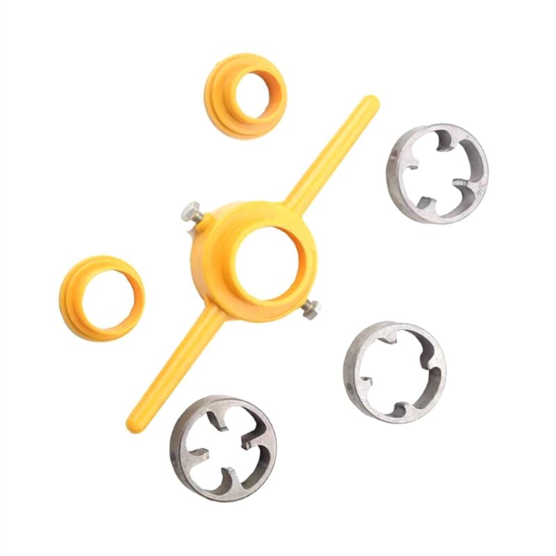Runder Matrizensatz für Kunststoffrohre mit 3 Matrizen 1/2 Zoll, 3/4 Zoll und 1 Zoll npt, manuelles Handwerkzeug zum Gewindeschneiden von pvc