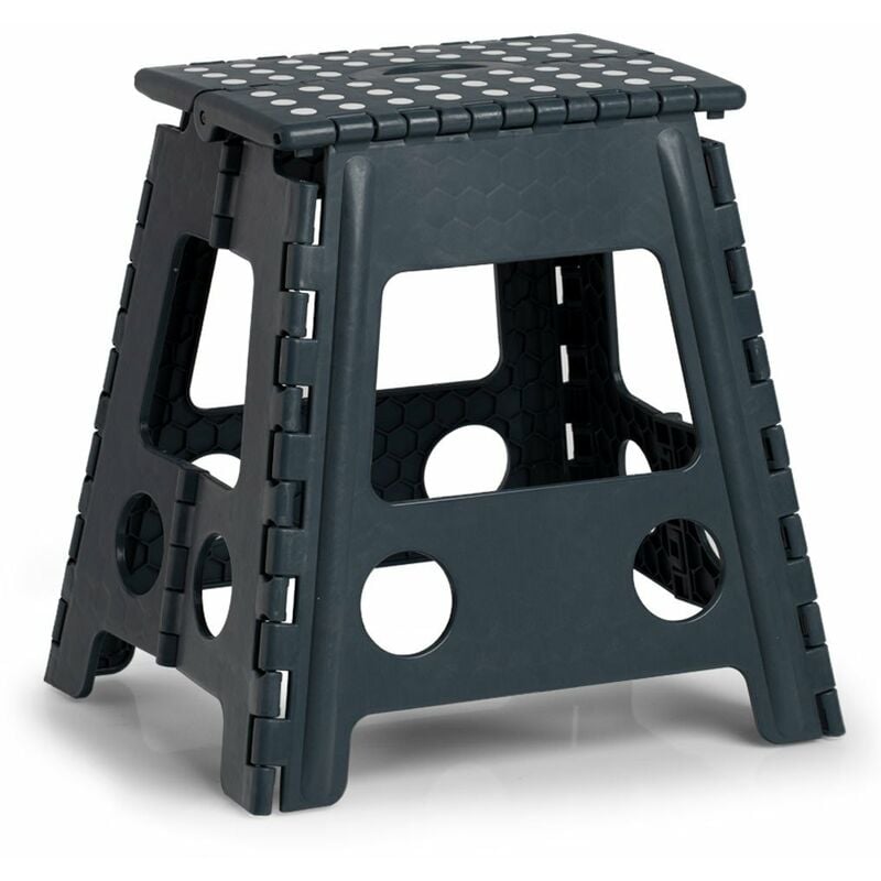 Rutschfester Klapphocker, 38,5 x 31,5 x 39 cm, dunkelgrau, ZELLER - ZELLER