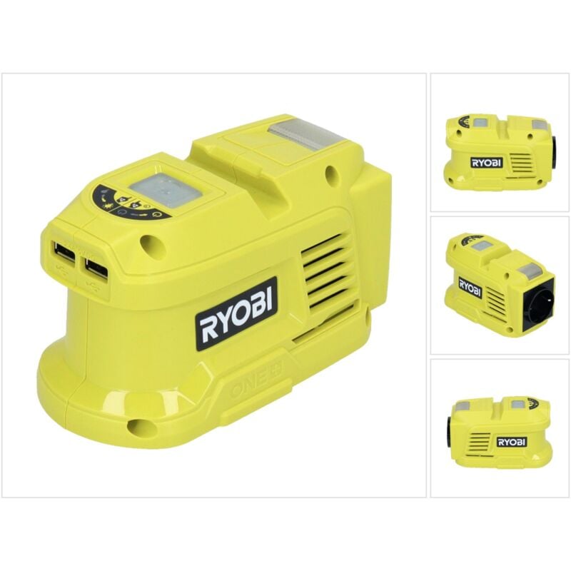 Ryobi - Wechselrichter one+ ry18bi150a-0/ 18v a 230v/150w/ ohne Batterie und Ladegerät