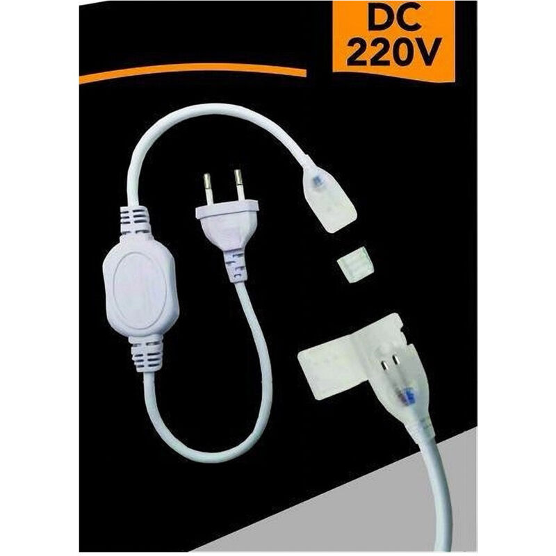 Trade Shop Traesio - Trade Shop - strip led strip led 220V aus 16 mm raddriazation mit presa S-16MM-220V -