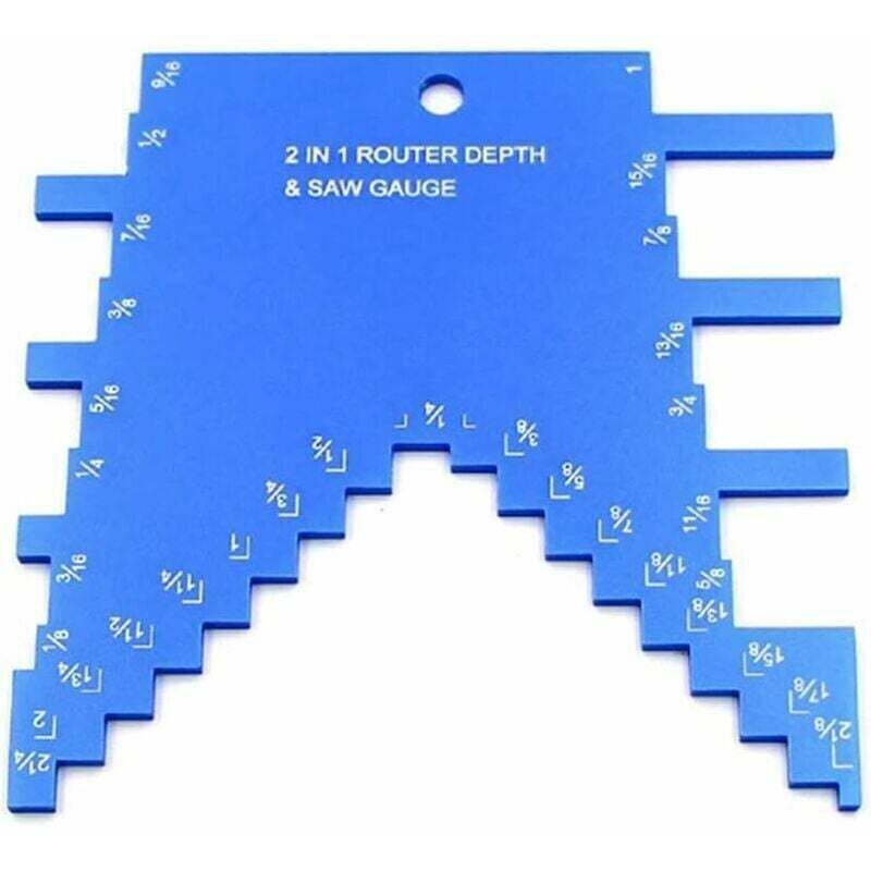 Sägetiefen- und Höhenmesser für Oberfräse und Tischkreissäge, Holzbearbeitungswerkzeug aus Aluminiumlegierung, höchste Klarheit, tragbarer