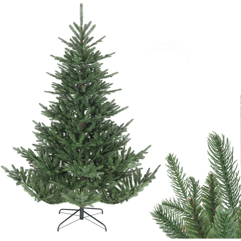 SALCAR Künstlicher Weihnachtsbaum Weihnachtsbaum Künstlich Tannenbaum mit naturgetreuen Spritzguss PE, 180 cm