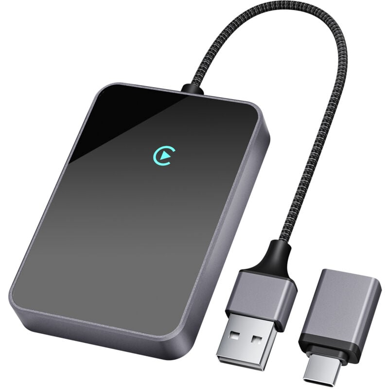 Wireless CarPlay Adapter für iPhone Dualband 5.8 GHz, ohne Verzögerung Adapter, Kompatibel mit iPhone 6 & iOS 10+ - Salcar