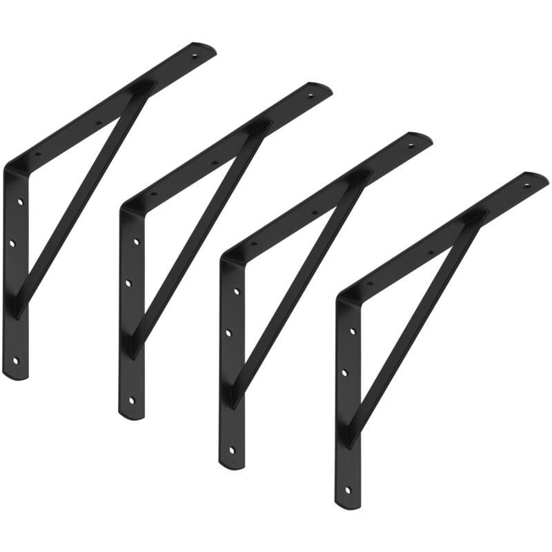 So-tech - sotech Schwerlast-Konsole blackline i schwarz Tragkraft bis zu 200 kg / Paar 30 x 22,5 x 3 x 0,4 cm, 4 Stück