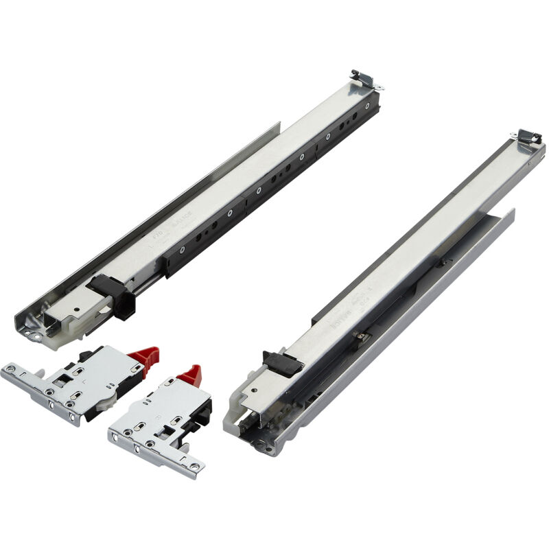 So-tech - Salice Tablarauszug Vollauszug mit 3D Verstellung progressa+ shelf push 450 mm 50 kg, Push-Open für grifflose Fronten, 1 Paar