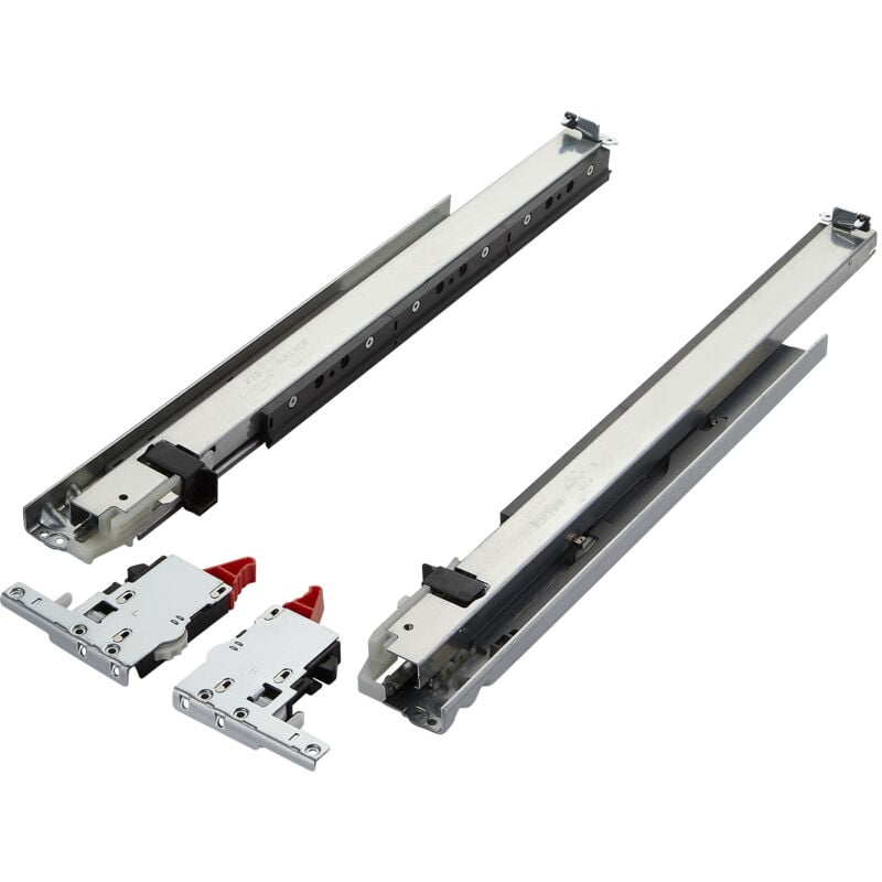 Salice Tablarauszug Vollauszug mit 3D Verstellung progressa+ shelf push 500 mm 50 kg, Push-Open für grifflose Fronten, 1 Paar