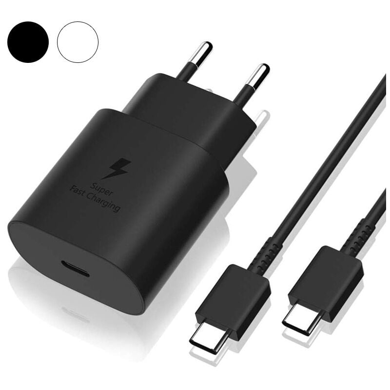 Tonchean - Samsung 25-W-Schnellladegerät, USB-Typ-C-Kabel, Ultra-Schnellladegerät, kompatibel mit Samsung Galaxy S22 Plus/S22 ULTRA/S21 fe