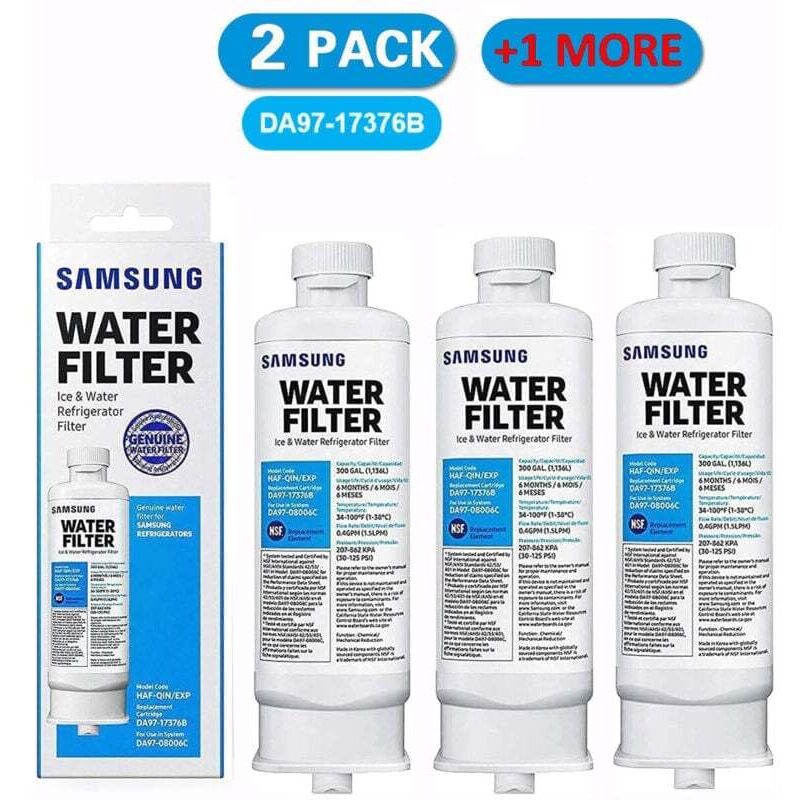 Samsung 3x Wasserfilter hafqin, haf-qin/exp, DA97-17376B, DA97-08006C Water Filter für French Door Kühlschrank