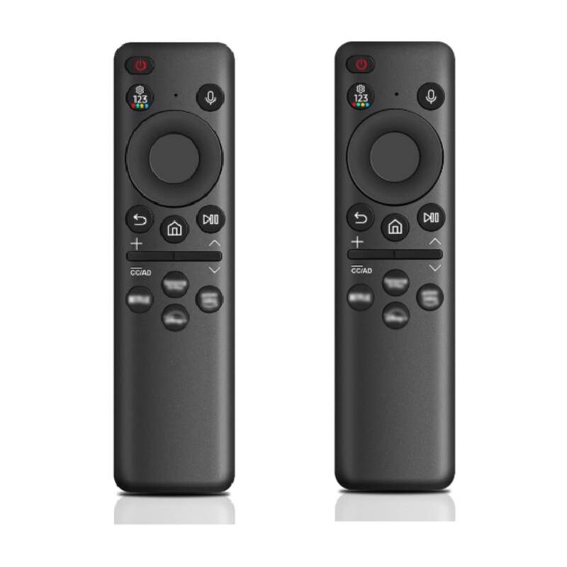 Samsung BN59-01432A Ersatzfernbedienung, universelle Solar-Sprachfernbedienung für Samsung Smart TV mit 4 Schnellwahltasten, Schwarz, 2 Stück