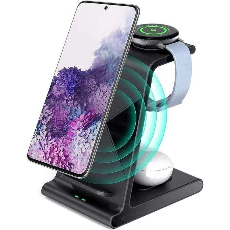 Samsung Induktionsladegerät, 15 w Universal Qi Wireless Ladegerät Tragbares Schnellladen für Samsung S22 Ultra/S21/Galaxy z Fold 3/Flip 3, Galaxy