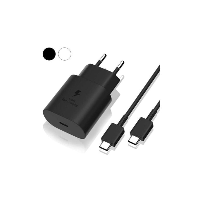 Samsung Schnellladegerät 25 w, USB-Typ-C-Anschluss, Samsung Ultra-Schnellladekabel, kompatibel mit Samsung Galaxy S22 Plus/S22 ULTRA/S21 fe