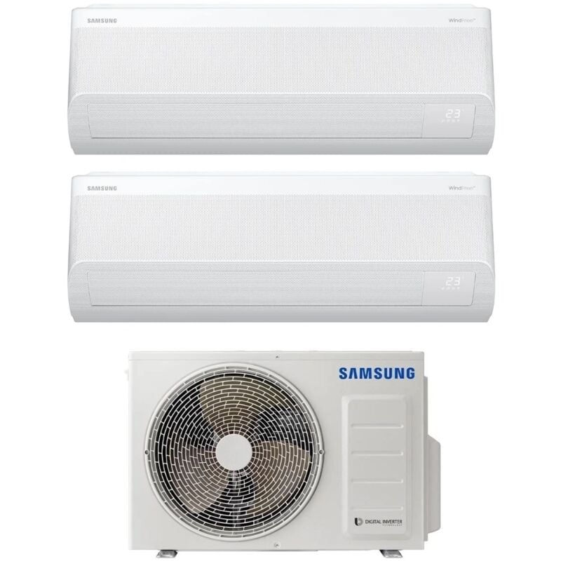Windfree Avant Serie Dual Split Inverter Klimagerät 7000+7000 btu mit AJ040TXJ2KG/EU a++ Wi-Fi 7+7 R-32 - new - Samsung