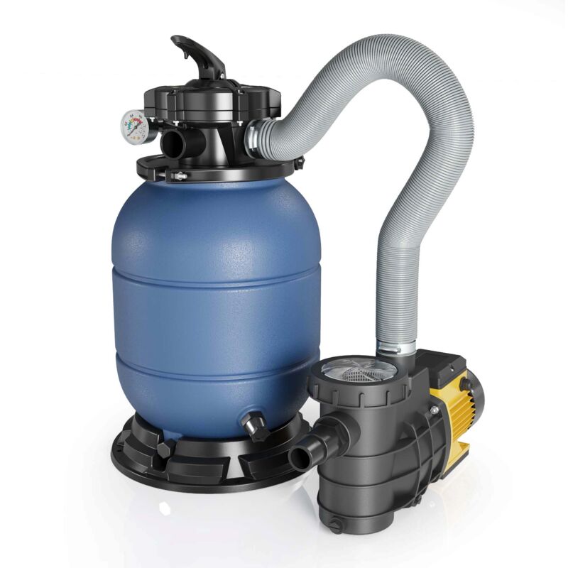 Wiltec Sandfilteranlage HZS-200 für Pools, Filteranlage, Poolfilter, Pumpe, Filterkessel mit Pumpe, Schwimmbadpumpe