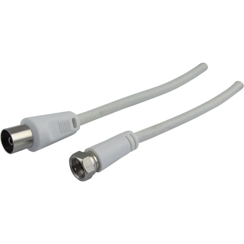 Schwaiger Gmbh - Schwaiger sat Antennen Adapter Kabel KVCK171 532 (75dB) f iec weiß, 1,5m, 1x f Stecker / 1x iec Buch Antennen &