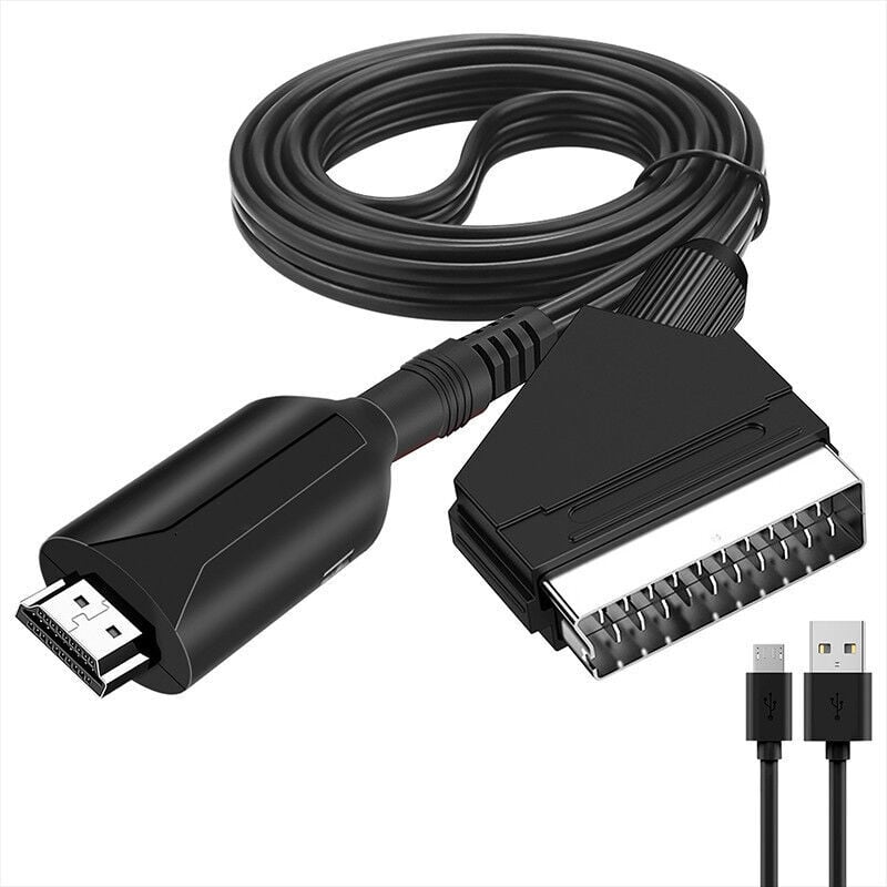Aiperq - Scart-auf-HDMI-Konverter, Audio-Video-Adapter für HDTV/DVD/Set-Top-Box/PS3/PAL/NTSC Starlight